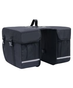 Borsa Doppia Bicicletta Impermeabile per Portapacchi 35 L Nero