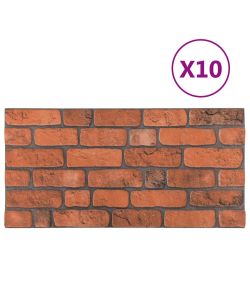 Pannelli Murali 3D con Design a Mattoni Terracotta 10 pz EPS