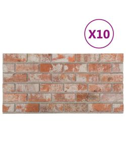 Pannelli Murali 3D con Design a Mattoni Rossi 10 pz EPS 149581