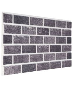 Pannelli Murali 3D con Design a Mattoni Neri e Grigi 10 pz EPS