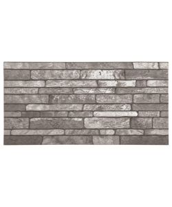 Pannelli Murali 3D con Design a Mattoni Grigio Scuro 10 pz EPS 149584