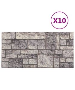 Pannelli Murali 3D con Design Mattoni Grigio Chiaro 10 pz EPS 149586