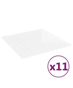 Piastrelle Mosaico 11 pz Bianco 30x30 cm in Vetro