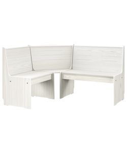 Panca Angolare 151 cm in Pino Massello Bianco