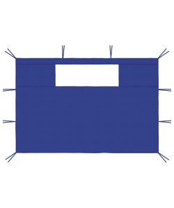 Pareti con Finestre per Gazebo 2 pz Blu