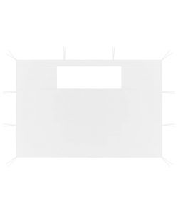 Pareti con Finestre per Gazebo 2 pz Bianche