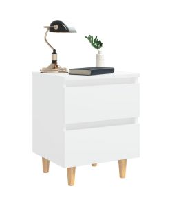 vidaXL Comodini in Massello di Pino 2pz Bianco 40x35x50cm - Mobile da Letto Chic