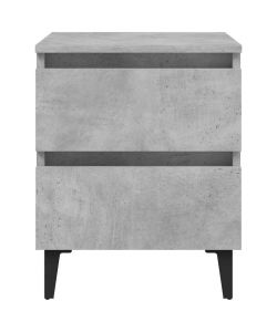 vidaXL Comodino Grigio Calcestruzzo 40x35x50 cm in Truciolato - Mobile da Letto Chic - Design Moderno - Assemblaggio Richiesto