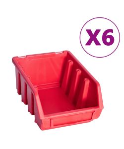  Kit Contenitori 39 pz con Pannelli a Parete Rosso e Nero
