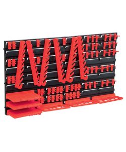 Kit Contenitori 71 pz con Pannelli a Parete Rosso e Nero