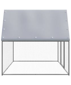Gabbia per Polli Pollaio Esterno 3x2x2 m Acciaio Zincato