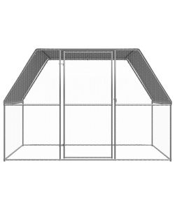Gabbia per Polli Pollaio Esterno 3x2x2 m Acciaio Zincato