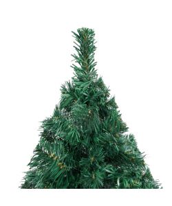 Albero di Natale Artificiale con Rami Folti Verde 120 cm PVC