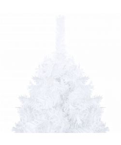 Albero di Natale Artificiale con Rami Folti Bianco 120 cm PVC
