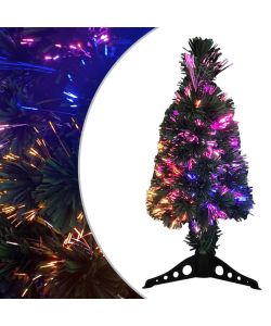 Albero di Natale Artificiale Snello Supporto 64 cm Fibra Ottica