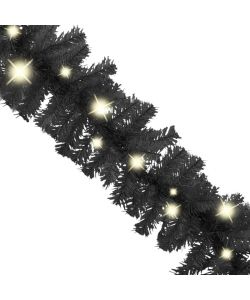 Ghirlanda Natalizia con Luci a LED 5 m Nera