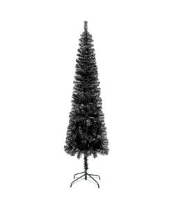 Albero di Natale Sottile Nero 120 cm