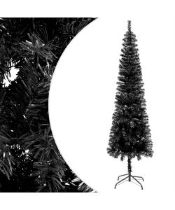 Albero di Natale Sottile Nero 150 cm