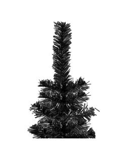Albero di Natale Sottile Nero 180 cm
