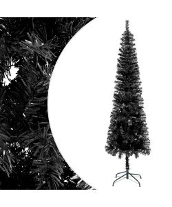 Albero di Natale Sottile Nero 240 cm