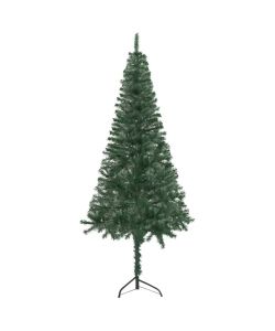 Albero di Natale Artificiale ad Angolo con Supporto Verde 180 cm PVC