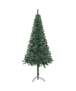 Albero di Natale per Angolo con Supporto Verde 240 cm in PVC