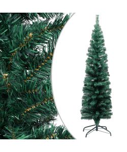 Albero di Natale Artificiale Sottile Supporto Verde 120 cm PVC