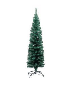 Albero di Natale Artificiale Sottile Supporto Verde 120 cm PVC