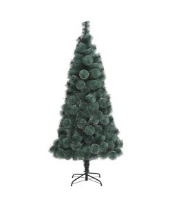 Albero di Natale Artificiale con Supporto Verde 210 cm PET