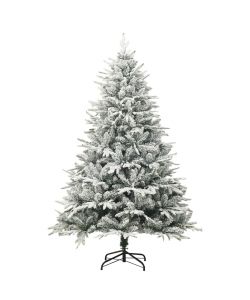 Albero di Natale Artificiale con Neve Verde 180 cm PVC e PE
