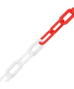 Catena Segnaletica Rossa e Bianca 30 m 4 mm in Plastica