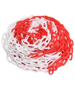 Catena Segnaletica Rossa e Bianca 100 m 4 mm in Plastica