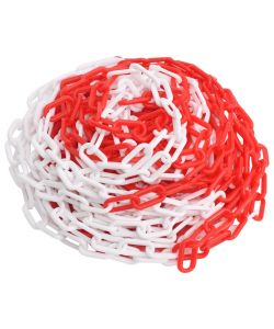 Catena Segnaletica Rossa e Bianca 100 m 6 mm in Plastica