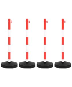 Set di Pali Stradali con Catena in Plastica di 10 m
