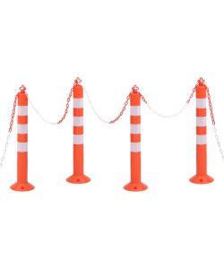 Dissuasori Traffico con Catena 4 pz 75 cm in PE
