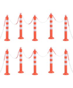 Dissuasori Traffico con Catena 10 pz 75 cm in PE