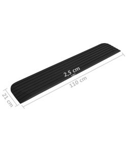 Rampe per Soglia 2 pz 110x21x2,5 cm in Gomma