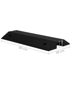 Rampa per Soglia a Ponte 80x40x8 cm Gomma