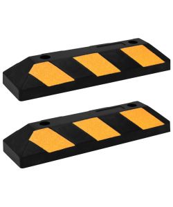 Delimitatori di Parcheggio Riflettenti 2 pz 56x15x10cm in Gomma