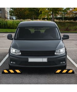 Delimitatori di Parcheggio Riflettenti 2 pz 56x15x10cm in Gomma