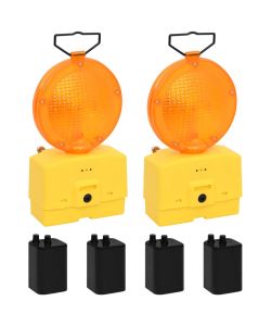Lampeggianti da Cantiere 2pz con Batterie 18x8x37 cm