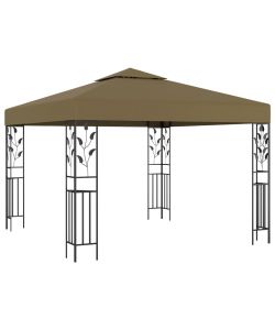Gazebo con Luci LED a Stringa 3x3 m Grigio Talpa