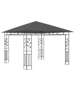 vidaXL Gazebo da Giardino con Zanzariera e Luci LED - Antracite - 3x3x2.73 m