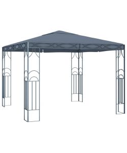 Gazebo con Stringa di Luci LED 300x300 cm Antracite