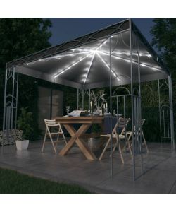 Gazebo con Stringa di Luci LED 300x300 cm Antracite