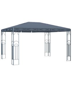 Gazebo con Stringa di Luci LED 400x300 cm Antracite