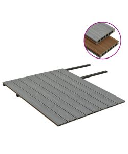 Listoni Decking WPC con Accessori Marroni e Grigi 16 mq 2,2 m