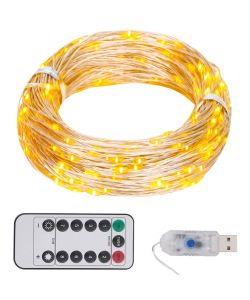 Stringa di Luci con 150 LED Bianco Caldo 15 m