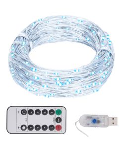 Stringa di Luci con 150 LED Bianco Freddo 15 m