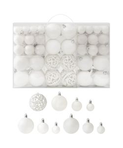 Set Palline di Natale 100 pz Bianco